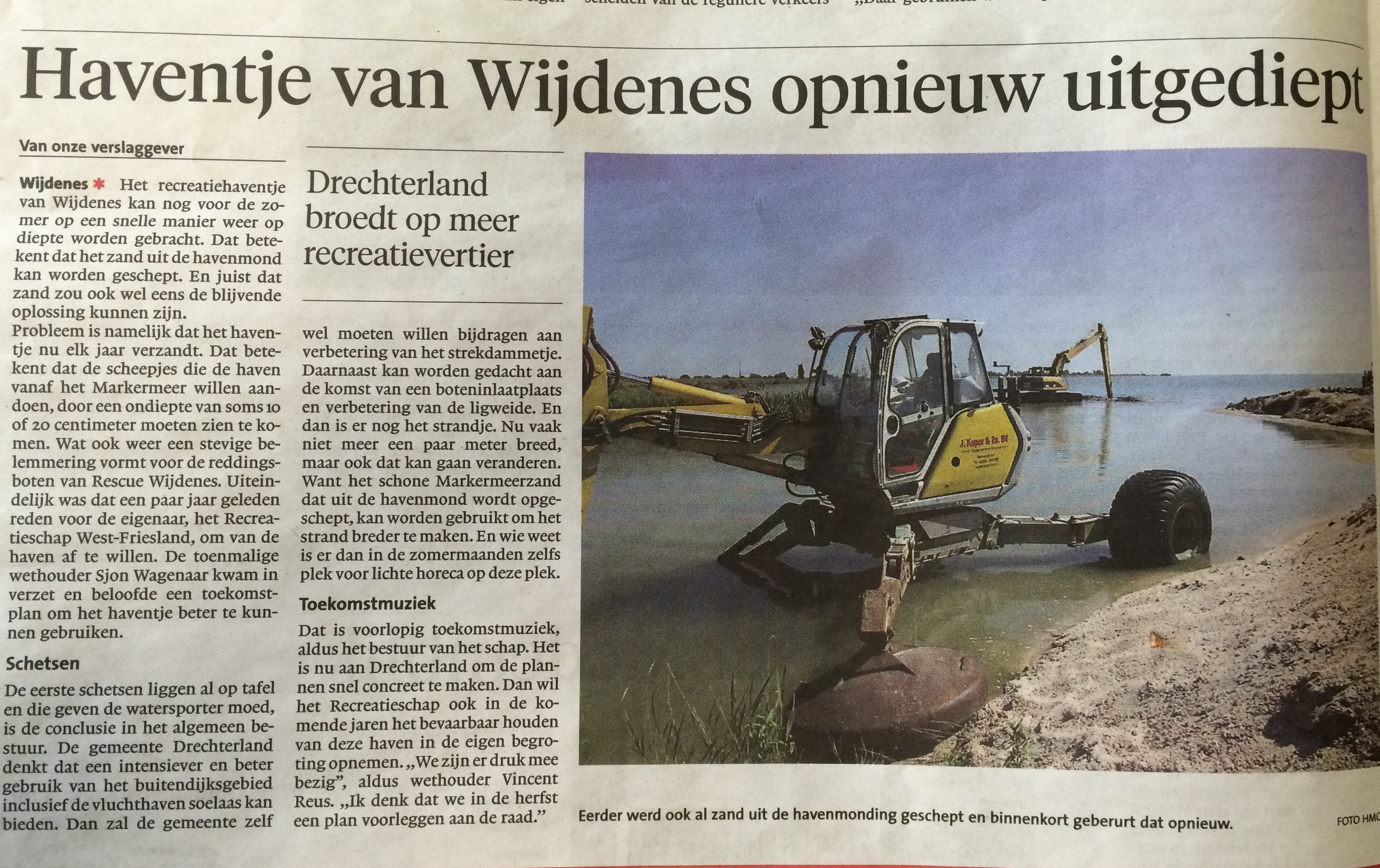 Baggeren vluchthaven Wijdenes 2015